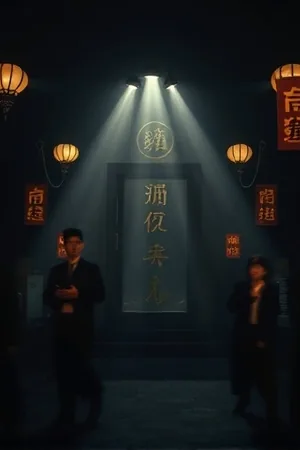 悬疑剧《雾港来信》封面海报，雨夜码头与人物剪影
